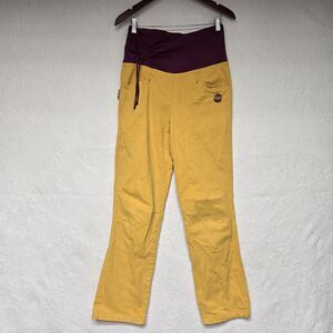 Moon Climbing Vented Pants Women Medium Yellow Maroon Gorpcore Outerwear Rocks